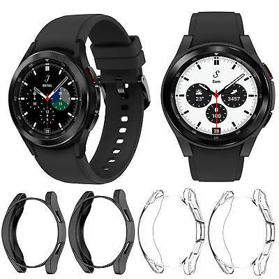 #ad 4 Pack For Samsung Galaxy Watch 4 Classic 42mm 46mm Soft TPU Protective Case $7.18