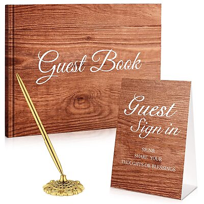 #ad Wedding Guest Book Set Wedding Memory Book Lined Wedding Registry Guestbook w... $29.22