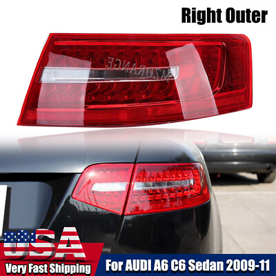 #ad Outer Right Passenger Tail Light For AUDI A6 C6 Sedan 2009 10 2011 Rear Lamp LED $82.98
