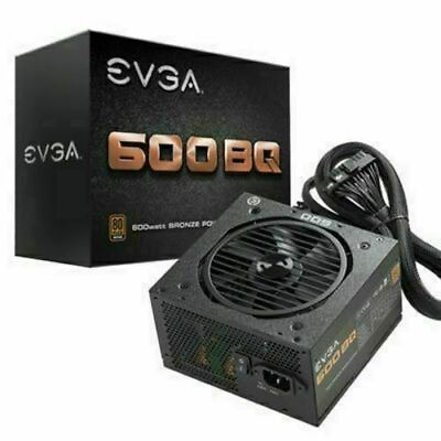 #ad EVGA 600BQ 80 Bronze 600W Semi Modular FDB Power Supply $40.00