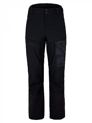 #ad Ziener Men#x27;s Softshell Ski Trousers Norbert Wind Shield Black Grey 12247 New $57.70