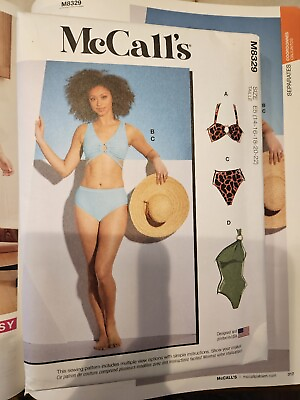 #ad 1 NEW McCalls 8329 Misses#x27; Swimsuits 3 Style Pattern Size 4 12 OR 14 22 Avail $9.99