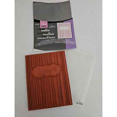 #ad Sizzix Hero Arts Embossing Folder and Rubber Stamp Ellison Stripe Tag $10.80