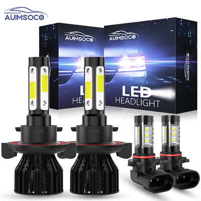 #ad LED Headlight Combo White High Low Bulbs Fog Light For 2007 2009 Chrysler Aspen $42.99