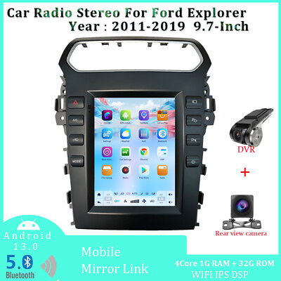 #ad For Ford Explorer Android Radio Stereo Tesla Style Screen Bluetooth WIFI GPS DSP $381.63