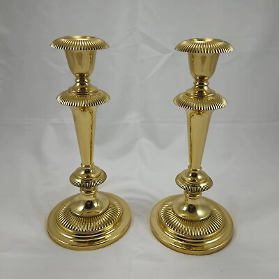 #ad Baldwin Pair of Brass Candlesticks 10.5quot; Candle Holders $39.99