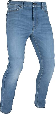 #ad OXFORD PRODUCTS CE APPROVED AA MOTORCYCLE STRETCH DENIM JEANS ARMOURED MID BLUE GBP 129.95