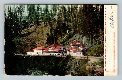 #ad Shasta Springs CA California Scenic S.P.R.R. Railroad Route Vintage Postcard $7.99