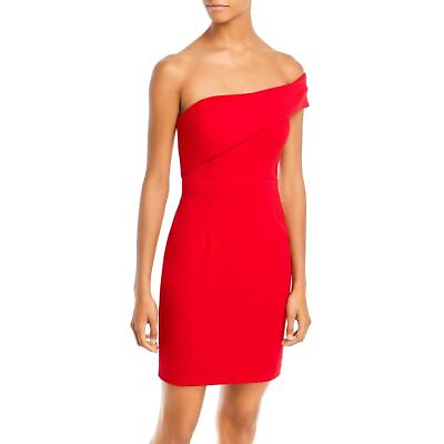 #ad Aqua Womens Knit One Shoulder Cocktail Sheath Dress BHFO 5846 $21.99