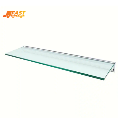 #ad Glacier Opaque Glass Shelf with Silver Bracket Shelf Kit Price Varies by Size $75.92
