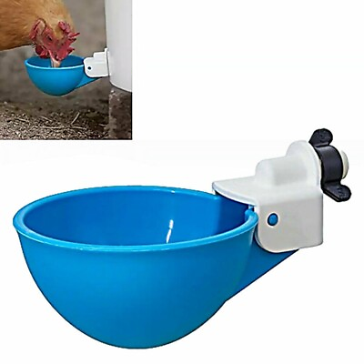 #ad 20 PCS Automatic Water Cups Poultry Drinker Waterer Chicken Ducks Quail Drinking $19.99