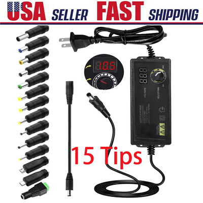 #ad 60W Power Supply DC 3V 24V Adjustable Variable Universal Switching AC DC Adapter $15.98