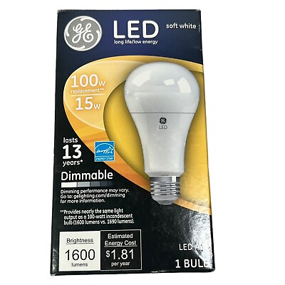 #ad Led Soft White Light Bulb 100W Replacement 15W LED A21 1 Bulb Last 13 Years $23.25