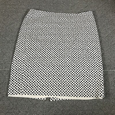 #ad Lord Taylor Skirt Womens 16 Polka Dots Blue White Line Casual Ladies $7.58