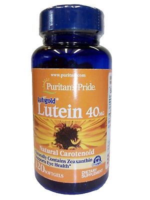 #ad Puritan#x27;s Pride Lutein 40 mg with Zeaxanthin 120 Softgels Supports Eye Health $19.88