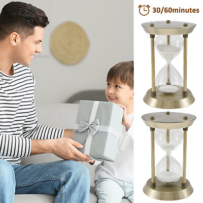 #ad Hourglass Sand Timer 30 60 Minute Sand Clock Timer Decorative Antique he $45.49