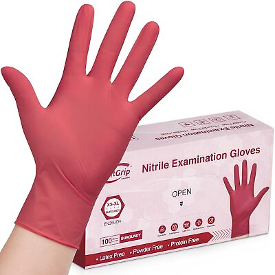 #ad Disposable Nitrile Exam Red 3 mil Latex Free Medical Cleaning Food Safe Gloves $9.99