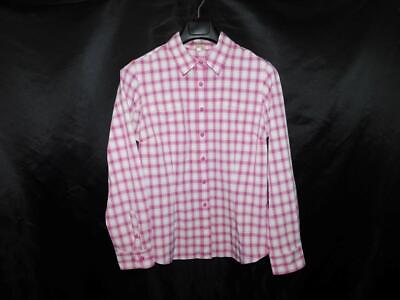 #ad Duluth Trading M Pink Plaid Flex No Fly Zone Shirt Hike Camp Outdoor Woman Md $16.99