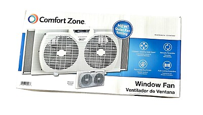#ad Comfort Zone CZ319WTWM2 Twin Window Fan with Reversible Airflow ControlNEW $35.00