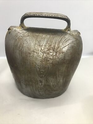 #ad Antique extra large J. Firmann bulle size 1 cow bell. Swiss made $170.00