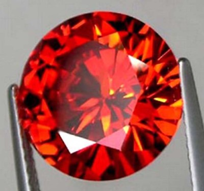 #ad #ad 10mm 5.22ct Natural Orange Red Sapphire Round Diamonds Cut VVS Loose Gemstone $12.47