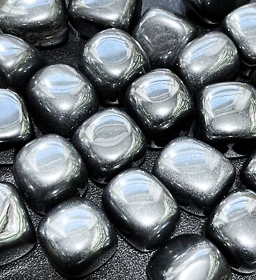 #ad Bulk Wholesale Lot 1 LB Hematite One Pound Tumbled Polished Iron Ore Stones $13.79