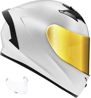 #ad Full Face GDM Venom Motorcycle Helmet DOT White SHIELD OPTIONS $119.95