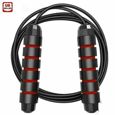 #ad Jump Rope Gym Aerobic Exercise Boxing Skipping Adjustable Bearing Speed Fitness $5.98