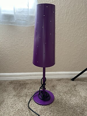 #ad VTG IKEA Table Lamp Tallvik Violet Purple Light Perforated Shade Anne Nilsson $45.00