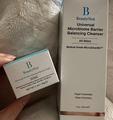 #ad BeautyStat Universal Pro Bio Moisture Boost Cream 1oz Balancing Cleanser $50.00