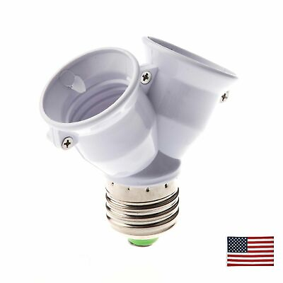 #ad E27 1 to 2 LED Light Lamp Bulb Adapter Converter Split Splitter Base Socket HO $3.99