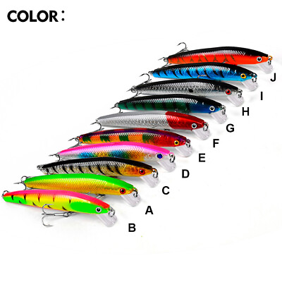 #ad 1pc Fishing Lures 9.5cm 8g Minnow Wobbler Floating Hard Bait Pencil Tackle Sea $2.99