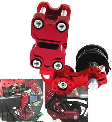 #ad Motorcycle Chain Adjuster Chain Tensioner Automatic Adjuster Aluminum Red For $37.80