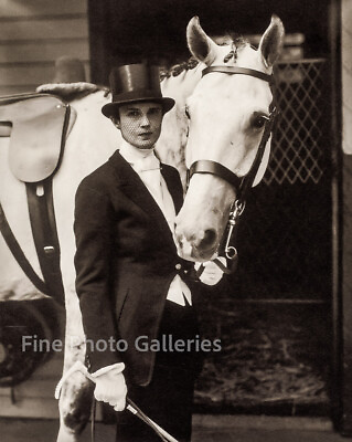 #ad 1934 Vintage EDWARD STEICHEN Female Equestrian Fashion Horse Talbott Photo Art $133.12