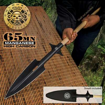 #ad 11quot; Extra Large Spearhead Hunting Survival Spear Head Carbon Steel $48.99