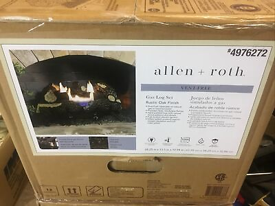 #ad Allen Roth 4976272 Natural Gas or Propane Log Set Oak Vent Free 30000 Heater $235.95