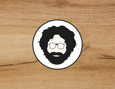 #ad Grateful Dead Jerry Face Stencil Quality Decal Sticker 3 inch Jerry García D05 $4.59
