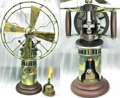 #ad Antique Kerosene oil Operated steam Engine Fan Working Collectables Museum Fan $579.00