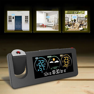 #ad Alarm Clock Digital Clock Projector On Ceiling with Indoor Outdoor Temperature $34.84