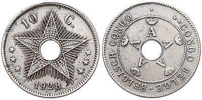 #ad Belgisch Kongo Congo 10 Centimes 1909 1928 Congo Belge verschiedene Jahrgänge EUR 4.99