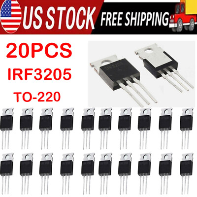 #ad 20 PACK IRF3205 MOSFET N CHANNEL 55V 110A TO 220 Power Transistor IRF Inverter $12.55