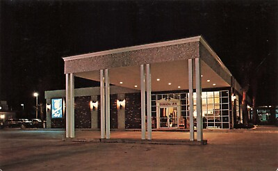 #ad Postcard GA Brunswick Ramada Inn Hotel Night Front Entrance US 17 Restaurant $5.98