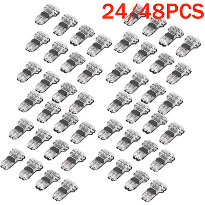 #ad 24 48pc Low Voltage T Tap Wire Connectors 3 Way Wire Connector for 18 22AWG Wire $14.78