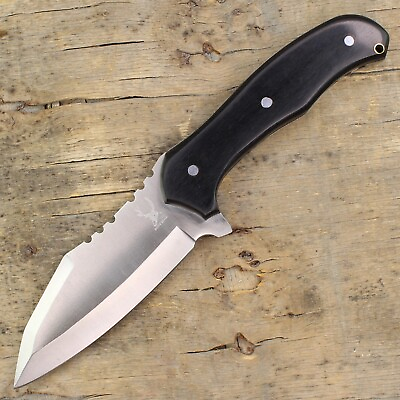 #ad 9quot; Tactical Black Hunting Survival Full Tang Fixed Blade Wood Handle Knife $14.99