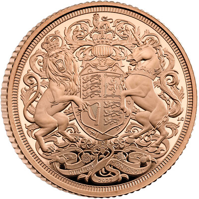 #ad 2022 Proof British Gold Queen Elizabeth II Memorial Sovereign Coin $848.24