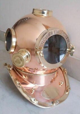 #ad US Navy Mark V Antiques Diving Divers Helmet Solid Steel Amp Brass Christmas $354.96