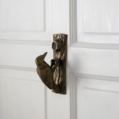 #ad Renovators Supply Brass Antique Door Knocker Woodpecker Design Vintage Knocker $39.99
