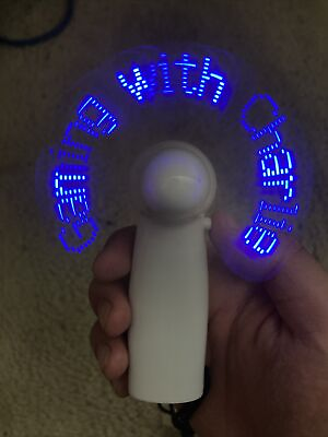 #ad Light up LED Message displaying Electronic Fan Gaming With Charlie Merch $9.99