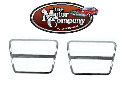 #ad 1964 1965 1966 1967 Chevelle Clutch and Brake Pedal Stainless Steel Trim Pair $29.95