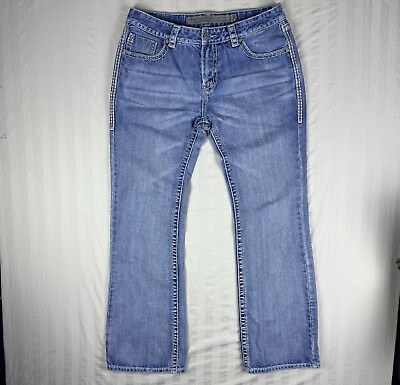 #ad Rock amp; Roll Cowboy Mens Double Barrel Jeans 36x32 Blue Bootcut Relaxed Denim $29.95
